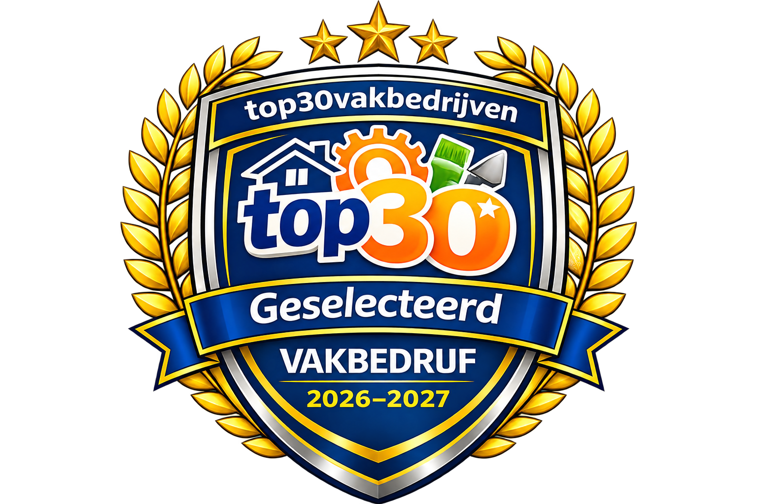Top 30 Vakbedrijven erkenning van Jagers Dakonderhoud